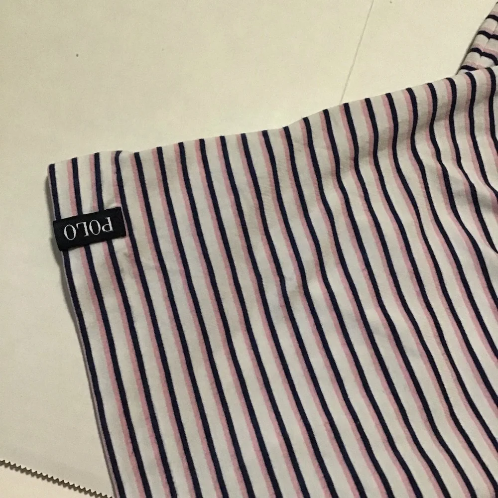 Ralph Lauren men’s Polo Golf shirt pink/blue‎ striped stretch lisle
